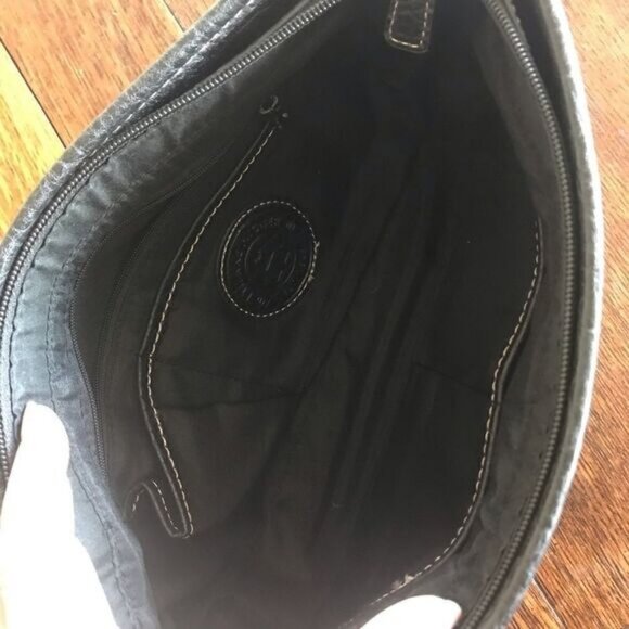 Etienne Aigner Leather Monogram Hobo Handbag - Picture 6 of 8